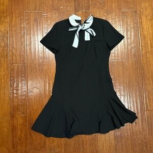 Cece Black Dress with White Bow